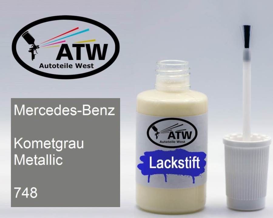 Mercedes-Benz, Kometgrau Metallic, 748: 20ml Lackstift, von ATW Autoteile West.